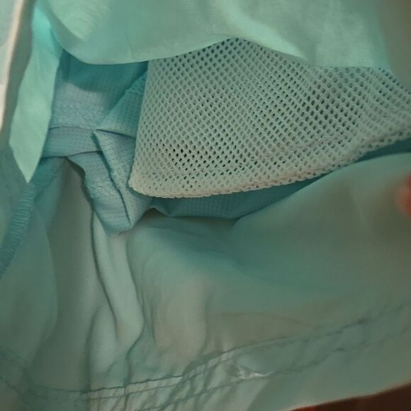 Boys solid swim trunks blue size 8 pockets drawstring waist upf 50+ bottom mint - Picture 5 of 11